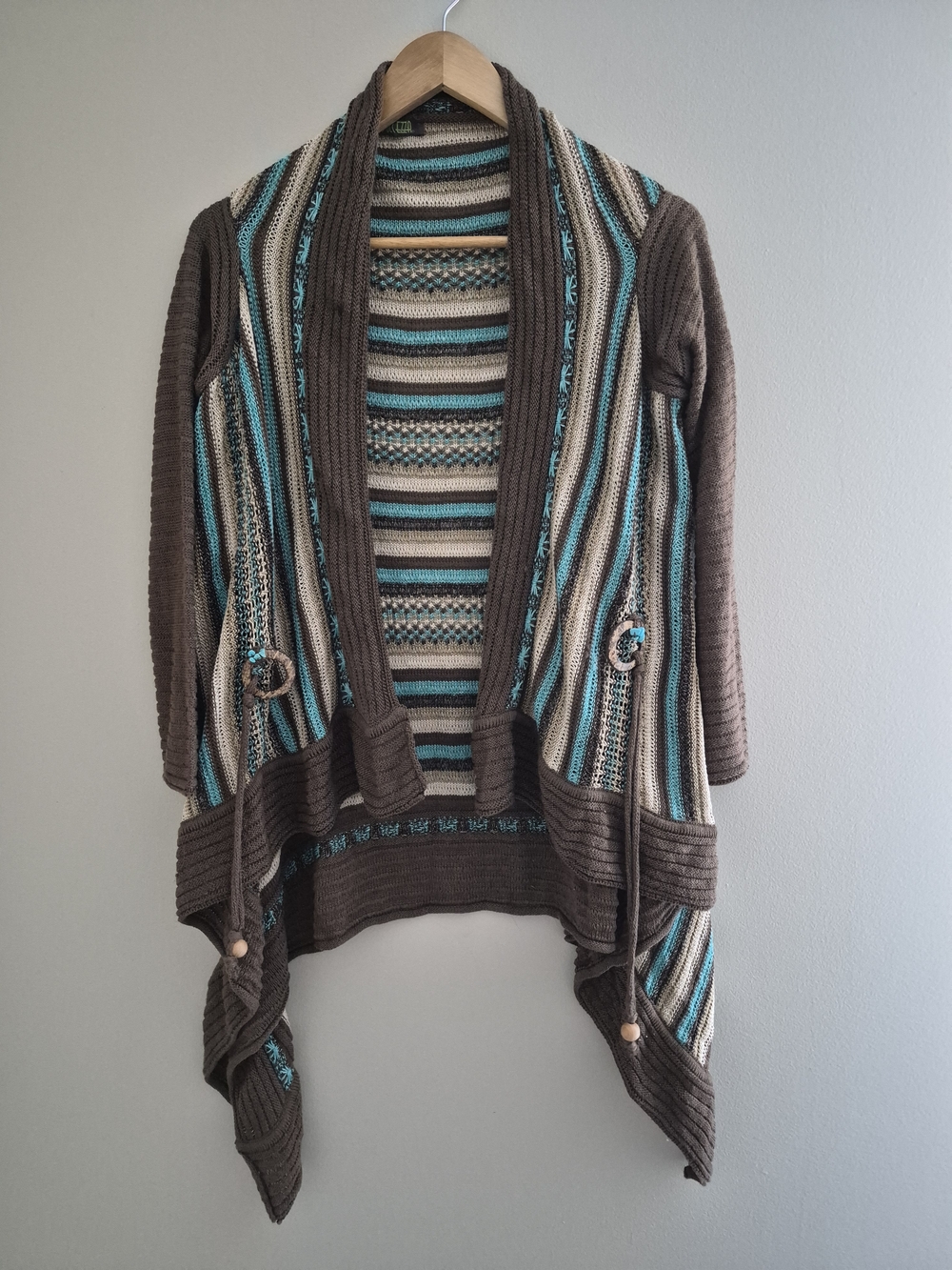 Dolcezza Made in Italy Boho Knit Cardigan Sweater Large